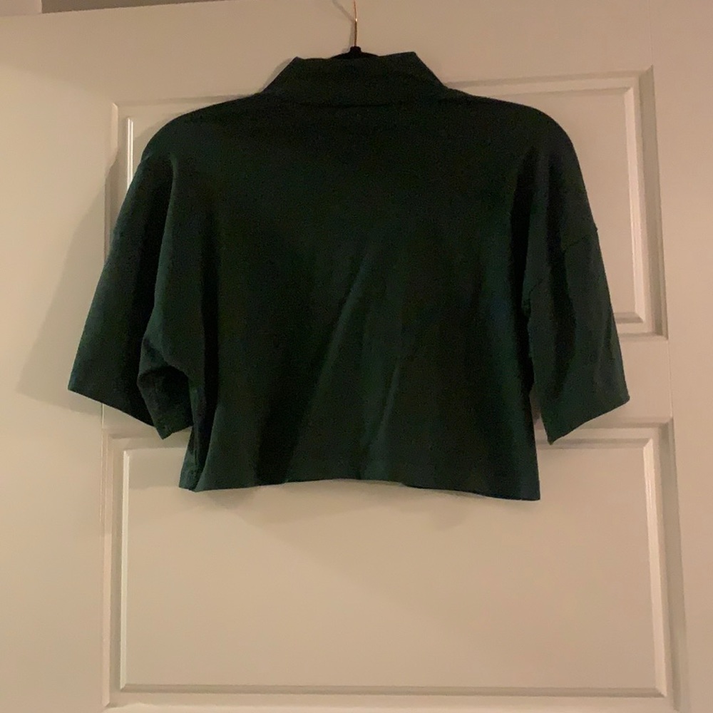 Forest green crop top